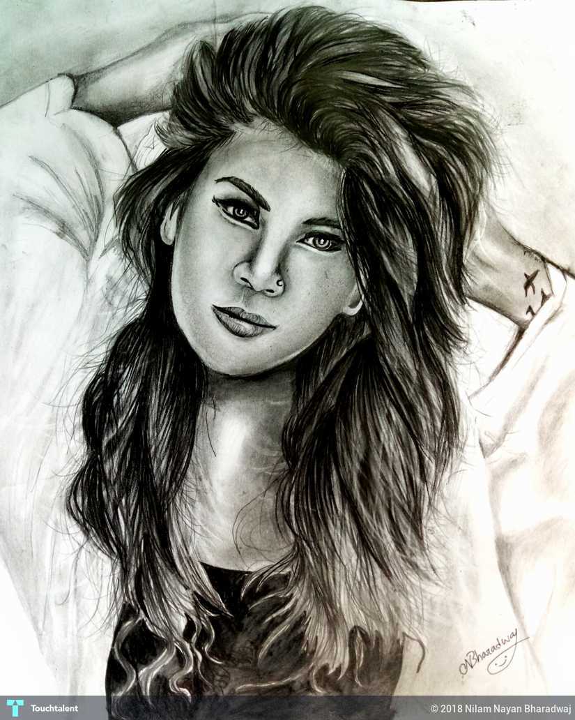 pencil sketch of barbie
