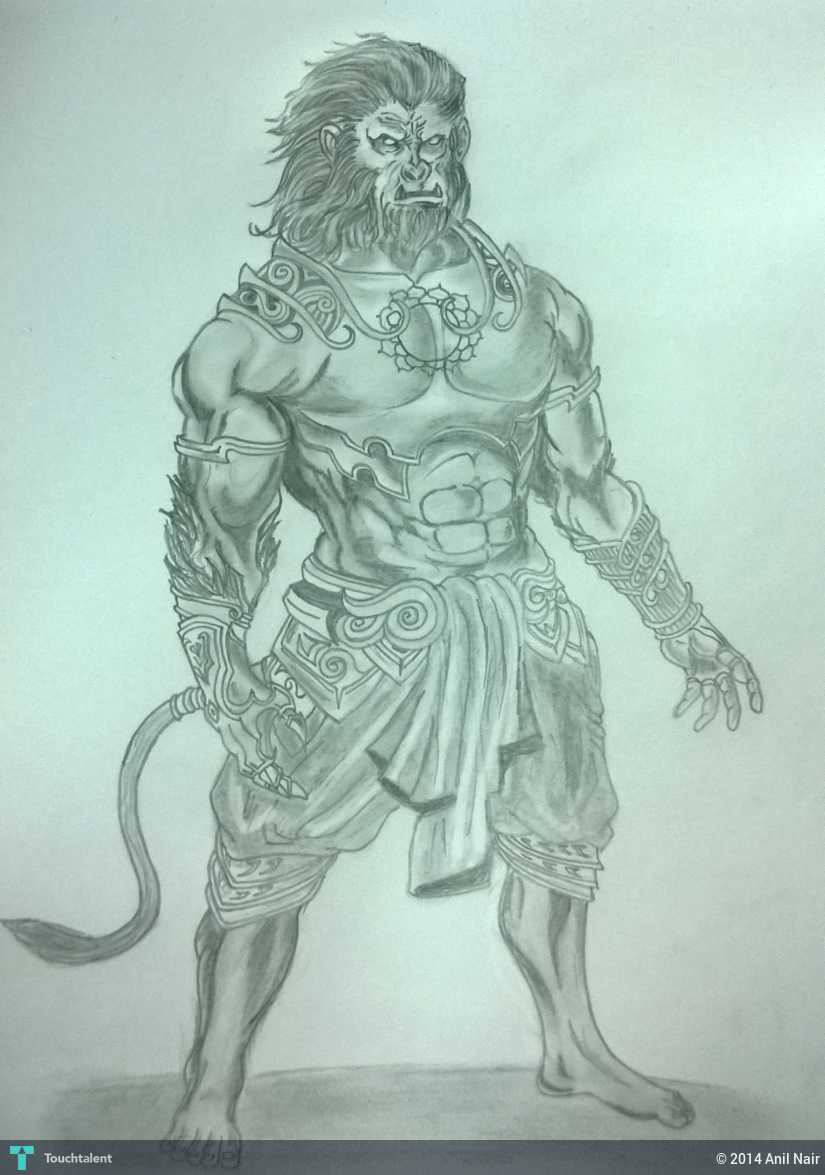 concept art of lord hanuman touchtalent for everything creative