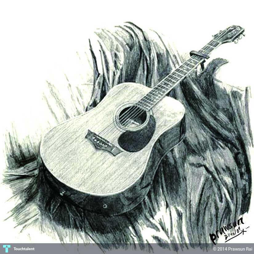 my old guitar sketching prawsun rai touchtalent