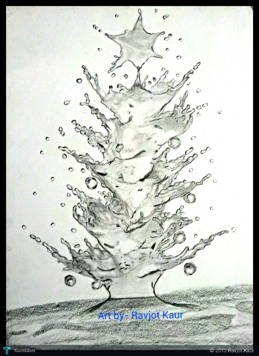 water christmas tree sketching ravjot kaur touchtalent water christmas tree sketching ravjot kaur touchtalent