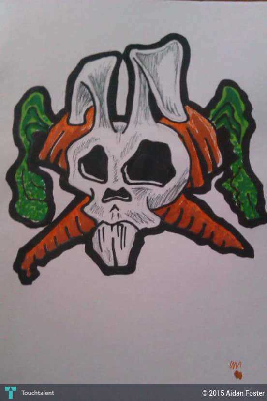 rabbit skull and cross bones tattoo design sketching rabbit skull and cross bones tattoo design sketching